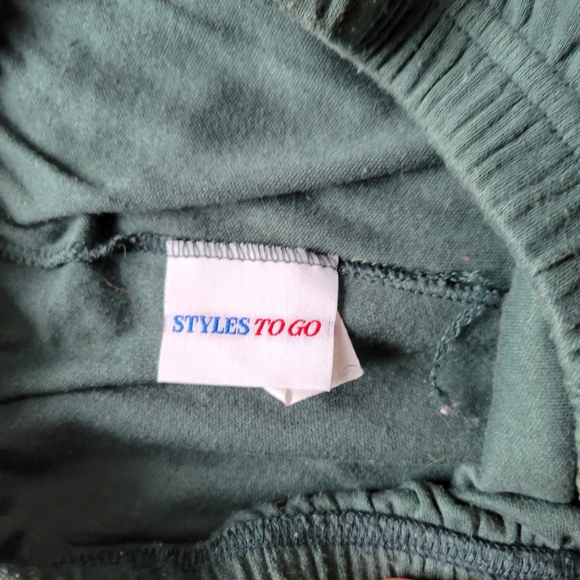 Styles To Go Vintage Green Skinny Sweatpants Lightweight Woman's Size Small - Picture 2 of 9